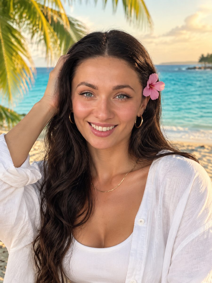 Женский фотосет на пляже — кадр 2